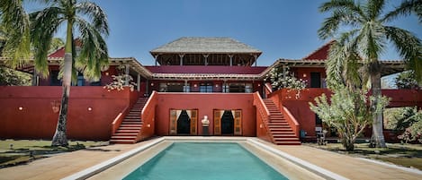 Facade / entrance,Pool view,Swimming pool