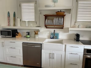 Modern kitchen with farm sink
