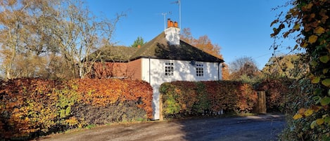 Country cottage in the morning sunshine