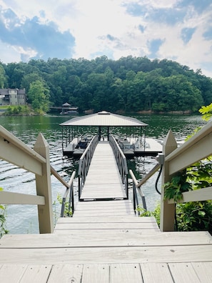 Beautiful morning views of the dock, just off the master suite!