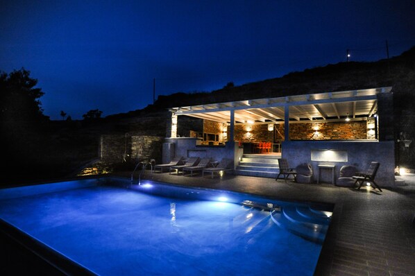pool at night