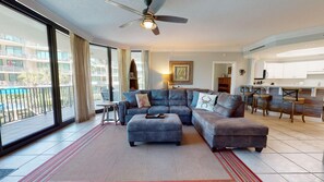 Come together with your loved ones in our generously sized living room, creating cherished memories in a welcoming space designed for togetherness.