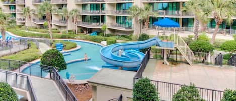 The waterslide is a hit with both kids and adults!