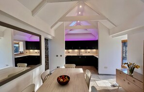 Dining room and kitchen