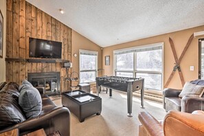 Living Room | Wood-Burning Fireplace