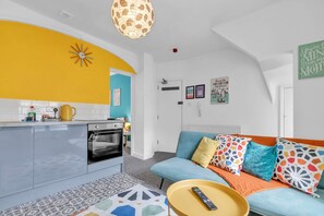 Open plan Living room with a fully equipped Kitchen