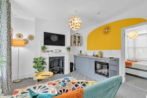 Open plan Living room with a fully equipped Kitchen