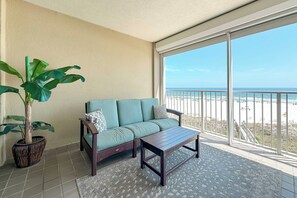 Private balcony with comfortable furniture!