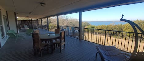 Over 1000 sq ft of porch and balcony to entertain and enjoy the view!