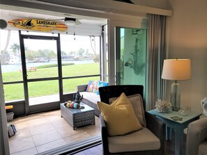 Sliders open to let the outdoors in!