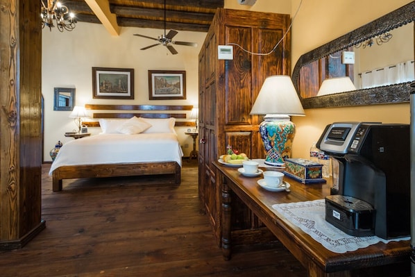 Beautiful suite with wooden floor. very comfortable king size bed. 