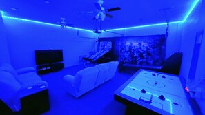 Basketball, Air Hockey, Skeet Ball, LED equipped. Wii, 65” Samsung Smart tv