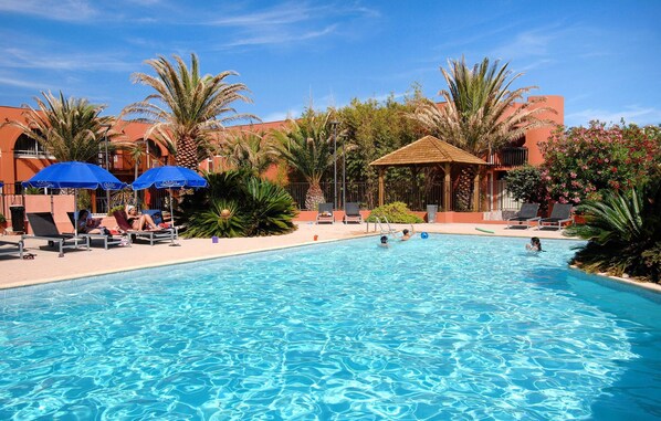 Get some sun in the outdoor pool.