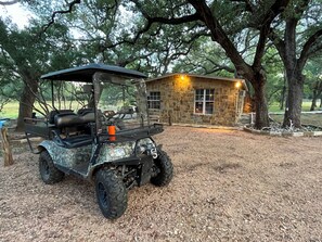 Buggy provided to cruise around the ranch.