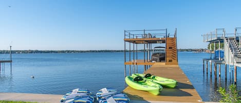 Calm water for paddleboards and kayaks (included in your reservation)
