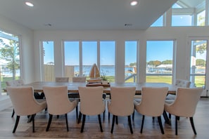 LakeViews from the dining table - seating for 14, plus 7 on the barstools 