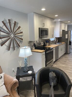 Well appointed kitchen. 