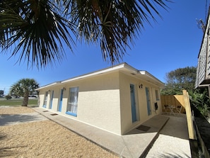 Private Side Yard, Partially Fenced for Suite A's Use