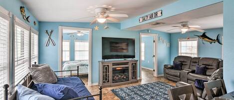 Surfside Vacation Rental | 2BR | 1BA | 800 Sq Ft | 2 Flights of Stairs to Enter