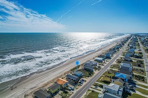 Aerial view looking SW towards the Atlantic Ocean.