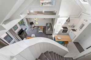 View from the upstairs bedroom, looking down