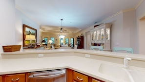 Kitchen with Countertop Seating