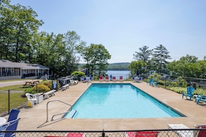 Pool with Views of Lake Winnipesaukee