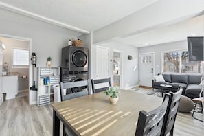 A convenient laundry center is located on the main floor