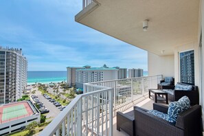 Balcony views with seating