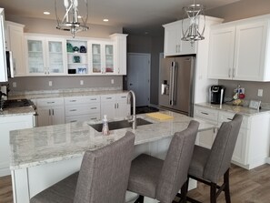 Kitchen and island 