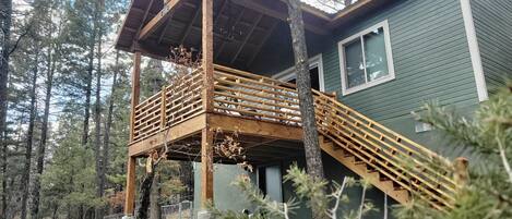 Enjoy beautiful tree top views from the large 12' x 12' deck.