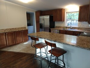 Enjoy your morning coffee at the breakfast bar.
