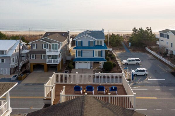 View of Rooftop Deck and ocean views