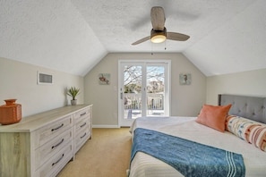 3rd floor bedroom with private deck