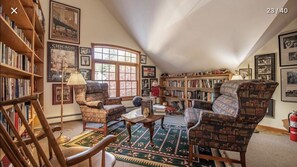 Upstairs library 