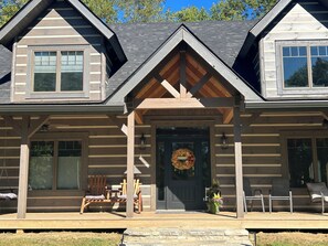 Large front porch with plenty of space to gather.