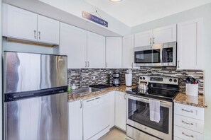 Full size stove and microwave