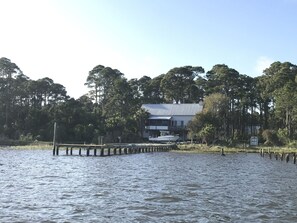 View of the house from the water.