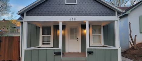 Front of house from Pitkin Ave. fenced in backyard is not for short term guests.