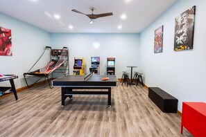 Our brand new fully stocked game room!