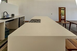 Open kitchen with bar table