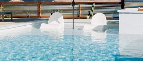Welcome to Rancho Bella Vista! Hang out on the Baja ledge loungers.