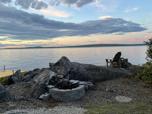 Fire pit to relax by at the end of a great day