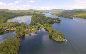 Situated in a quiet cove with beautiful views all around.