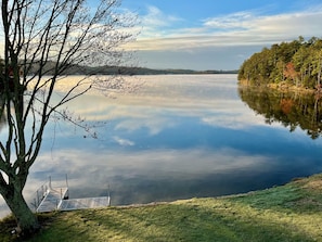 Autumn view of Lake Bomoseen from the deck.