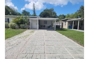 front  entry with carport