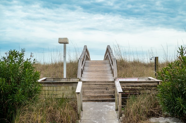 Boardwalk & Shower Leading to Ocean