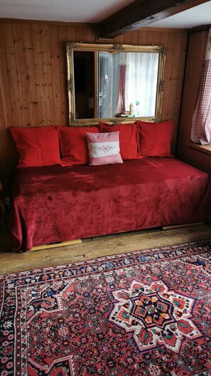The bedroom with the folding bed