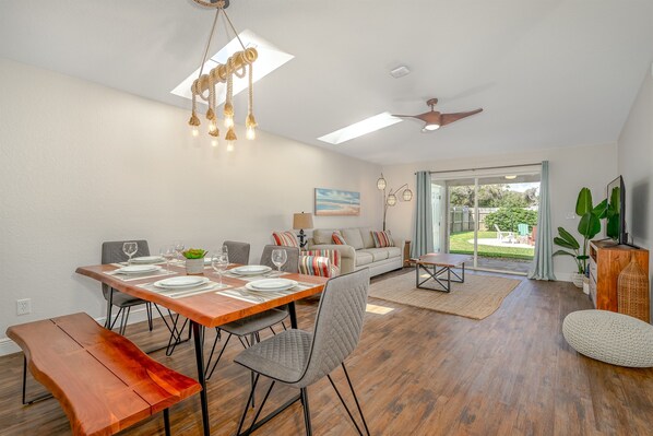 Dining Room Table and Living Room