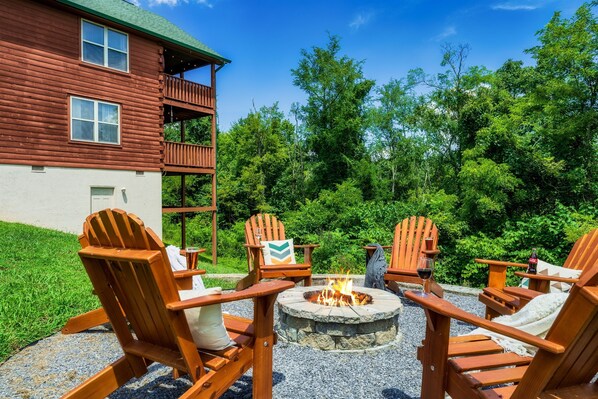 Enjoy a quiet evening around the fire pit recapping the day, telling stories, or roasting s'mores